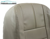 2008 Ford F250 F350 Lariat Passenger Bottom Leather Seat Cover Stone Gray - usautoupholstery