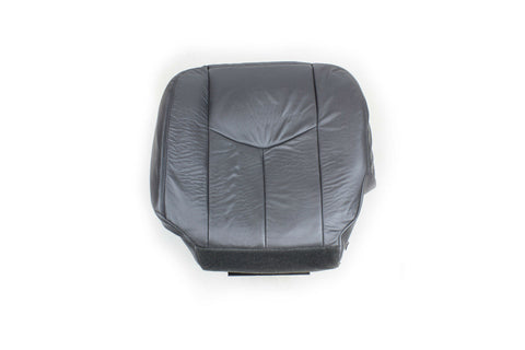 2006 Chevy Avalanche 1500 4X4 LT Z71 Driver Bottom Leather Seat Cover Dark Gray - usautoupholstery