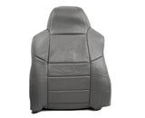 2005 Ford Excursion Limited 6.0L Diesel Driver Lean Back Leather Seat Cover Gray - usautoupholstery