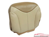 2002 GMC Sierra Denali Quad Super Cab Driver Bottom Leather Seat Cover 2Tone Tan - usautoupholstery