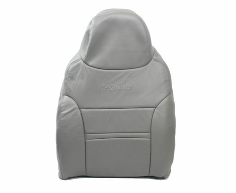 2001 Ford Excursion Driver Side Lean Back Replacement Leather Seat Cover GRAY - usautoupholstery